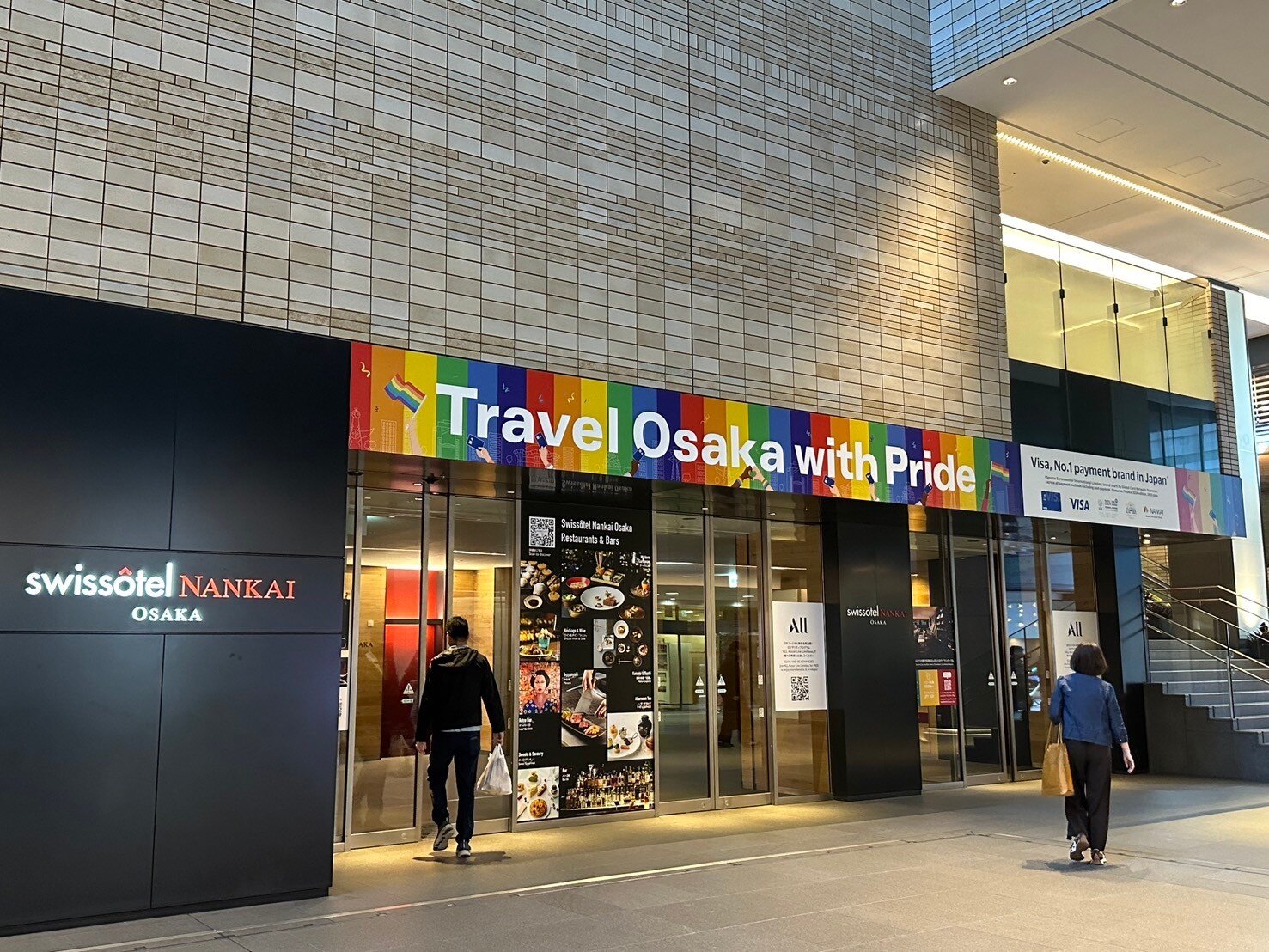 Travel Osaka with Pride message at Swissotel